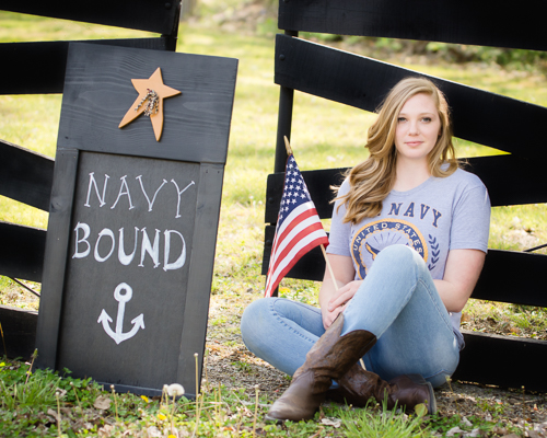 Senior Navy Portrait Cleveland Athens Tennessee Photography