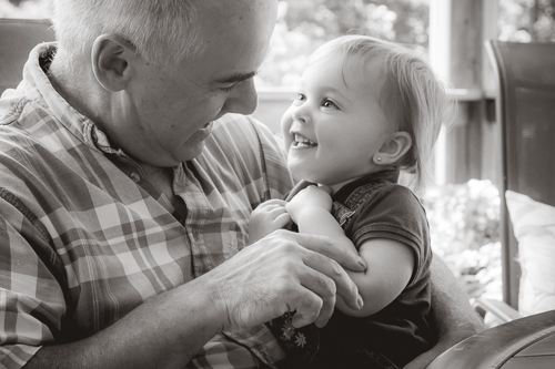 Grandfather Granddaughter Family Picture