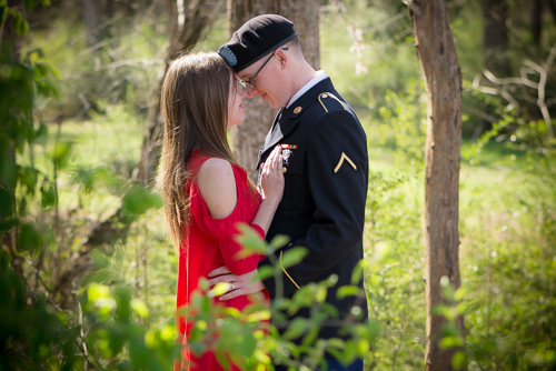 army couple wedding portrait in uniform Cleveland Athens TN photographer